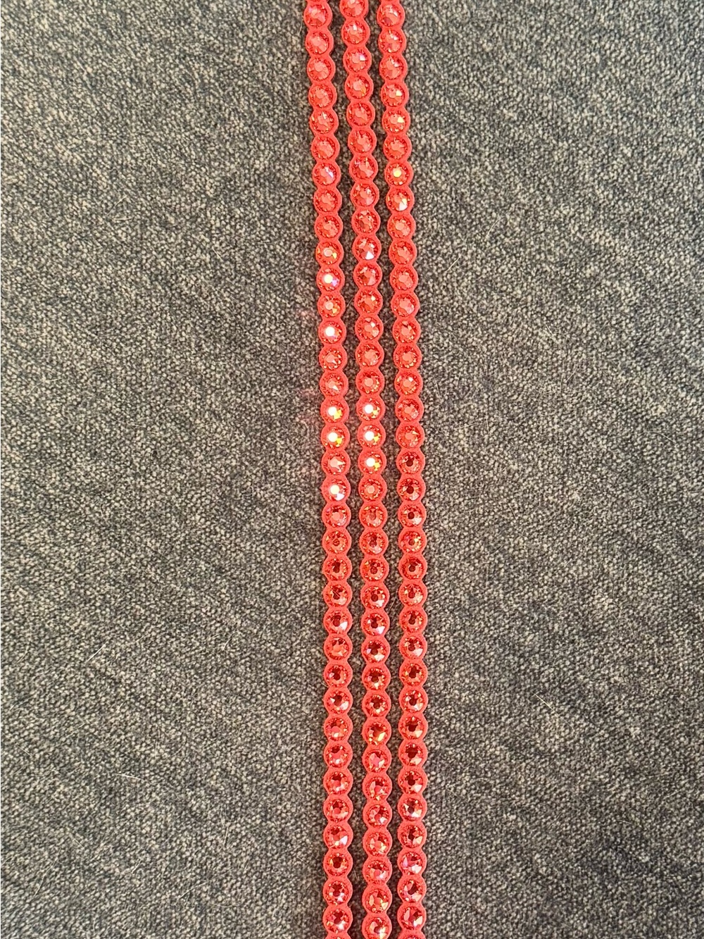 Swarovski Red Crystal Triple-Row Wrap Bracelet